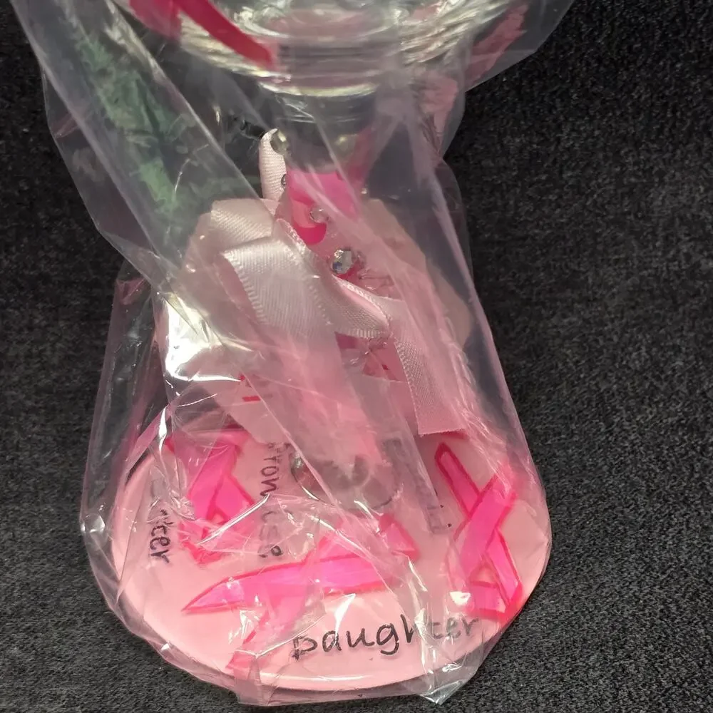 Lolita Love My Wine Collection Pink Ribbon Breast Cancer Awareness Wine Glass